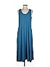 LOGO by Lori Goldstein Solid Blue Casual Dress Size M - photo 1