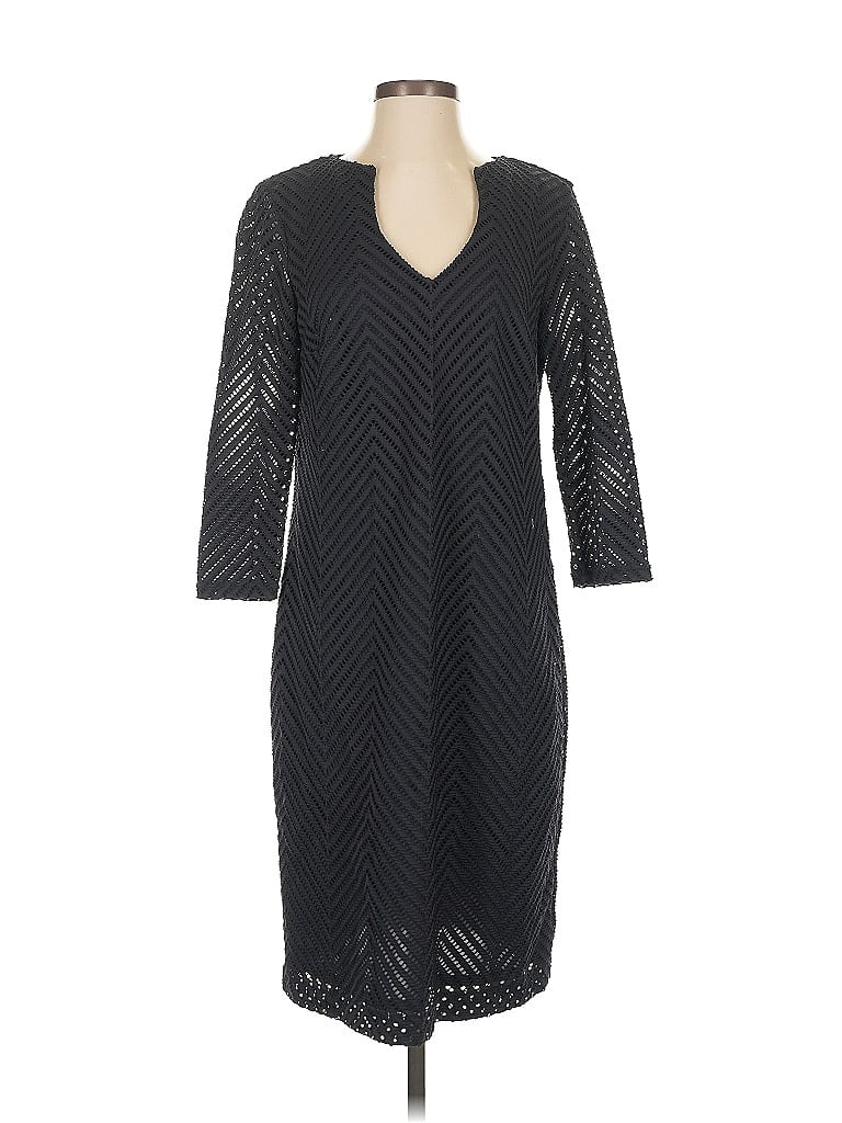 W by Worth Chevron-herringbone Black Casual Dress Size S - photo 1