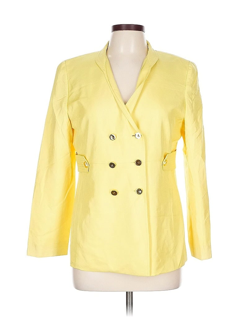 Worth 100% Silk Yellow Silk Blazer Size L (estimated) - photo 1