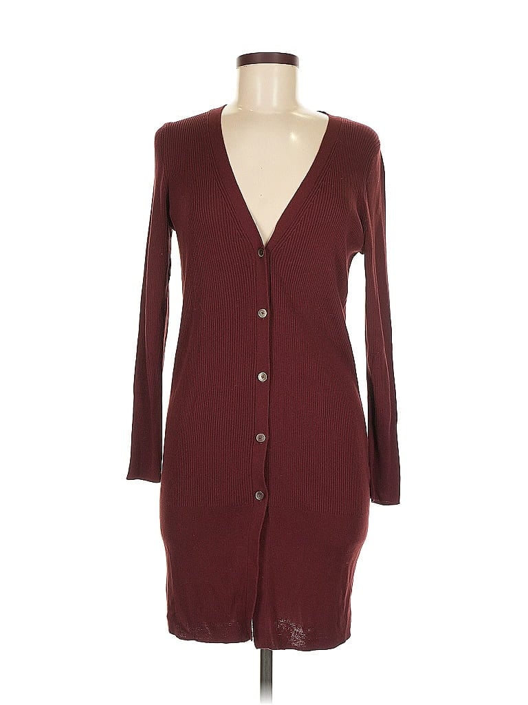 Ann Taylor Factory Burgundy Brown Cardigan Size M - photo 1