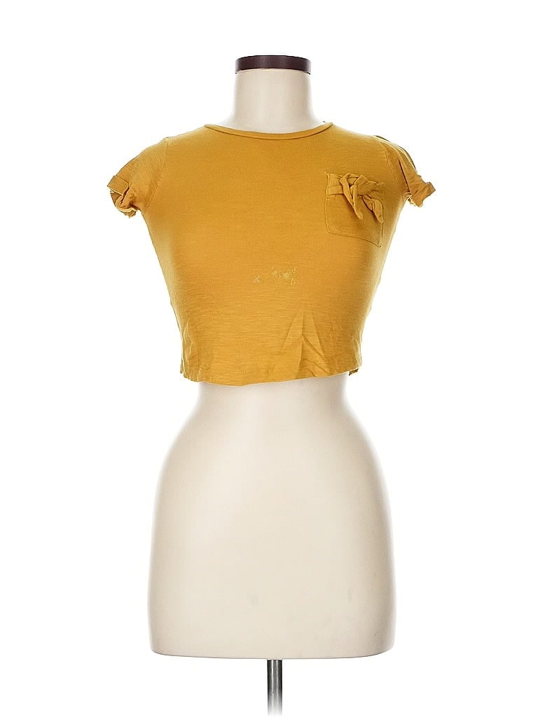 Pre-owned Jessica Simpson Short Sleeve T-shirt In Yellow
