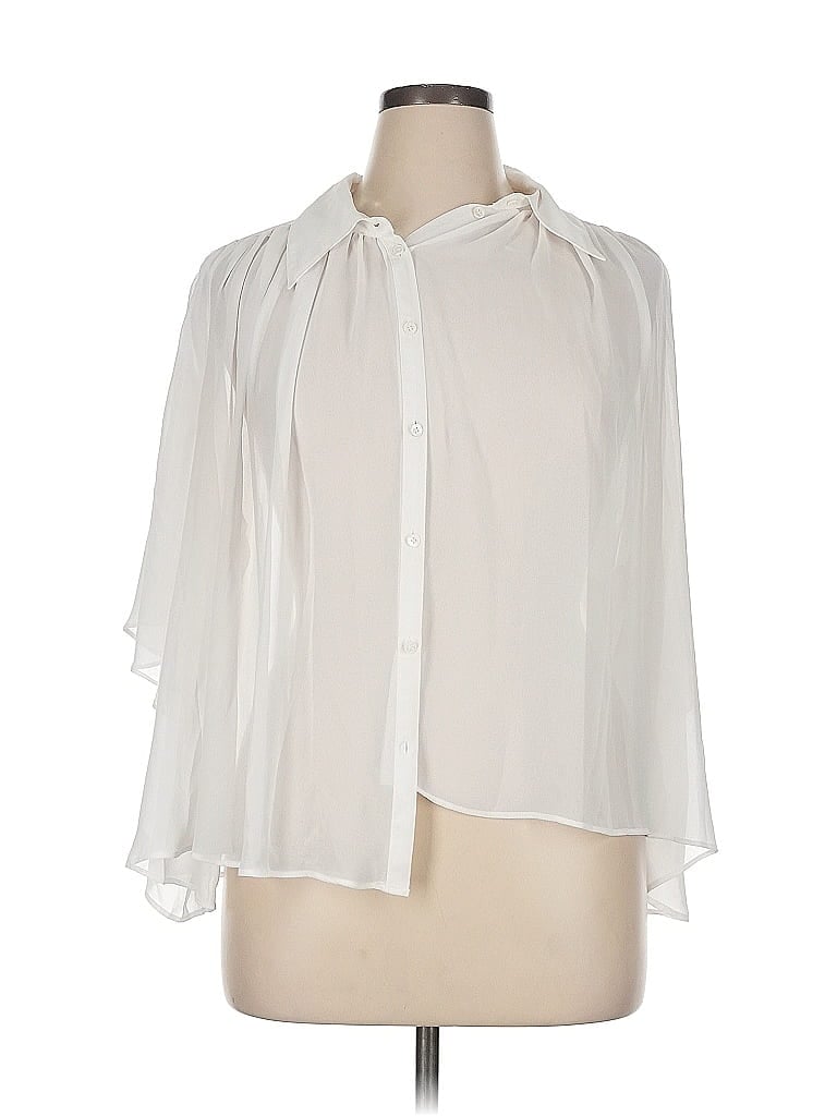 Pre-owned Vince Camuto 3/4 Sleeve Blouse In White