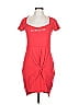 Bebe Solid Red Casual Dress Size L - photo 1
