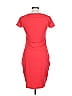 Bebe Solid Red Casual Dress Size L - photo 2
