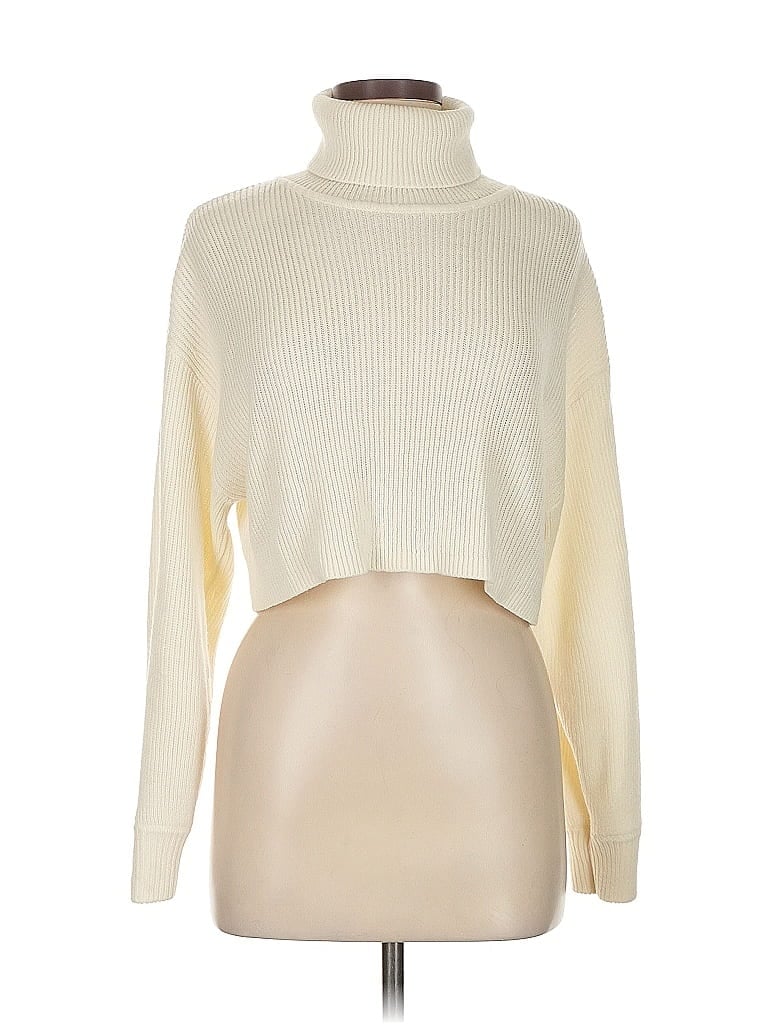 Divided by H&M 100% Acrylic Ivory Turtleneck Sweater Size M - photo 1
