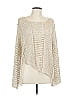Pol 100% Polyester Metallic Ivory Cardigan Size L - photo 1