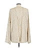 Pol 100% Polyester Metallic Ivory Cardigan Size L - photo 2