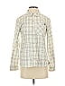 L.L.Bean 100% Polyester Argyle Ivory Long Sleeve Blouse Size XS - photo 1