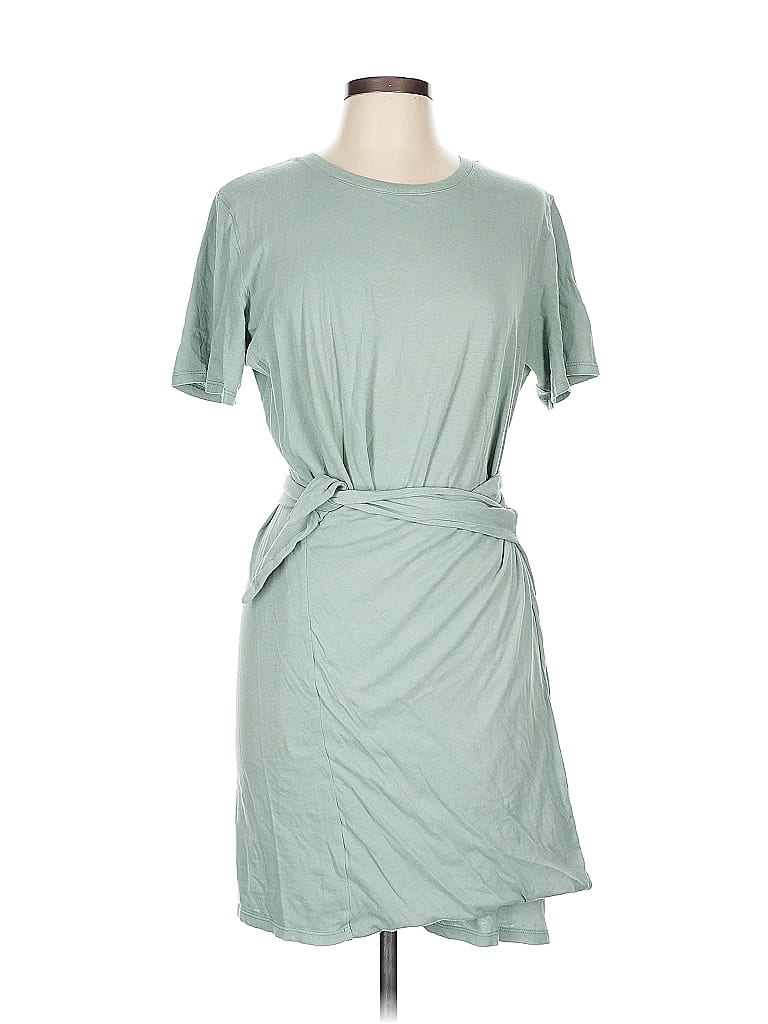 Rails 100% Cotton Solid Green Casual Dress Size L - photo 1