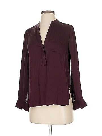 Vince. Long Sleeve Silk Top (view 1)