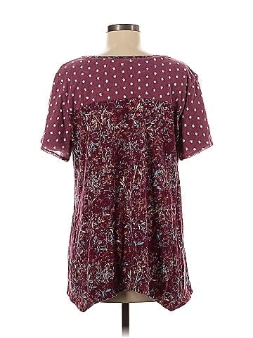 LOGO by Lori Goldstein Short Sleeve Blouse (view 2)