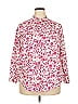 Woman Within Floral Pink 3/4 Sleeve Blouse Size 18 - photo 1