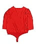 Eva Mendes by New York & Company Solid Red Bodysuit Size M - photo 2
