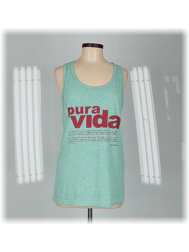 Pre-owned Unbranded Sleeveless T-shirt In Green