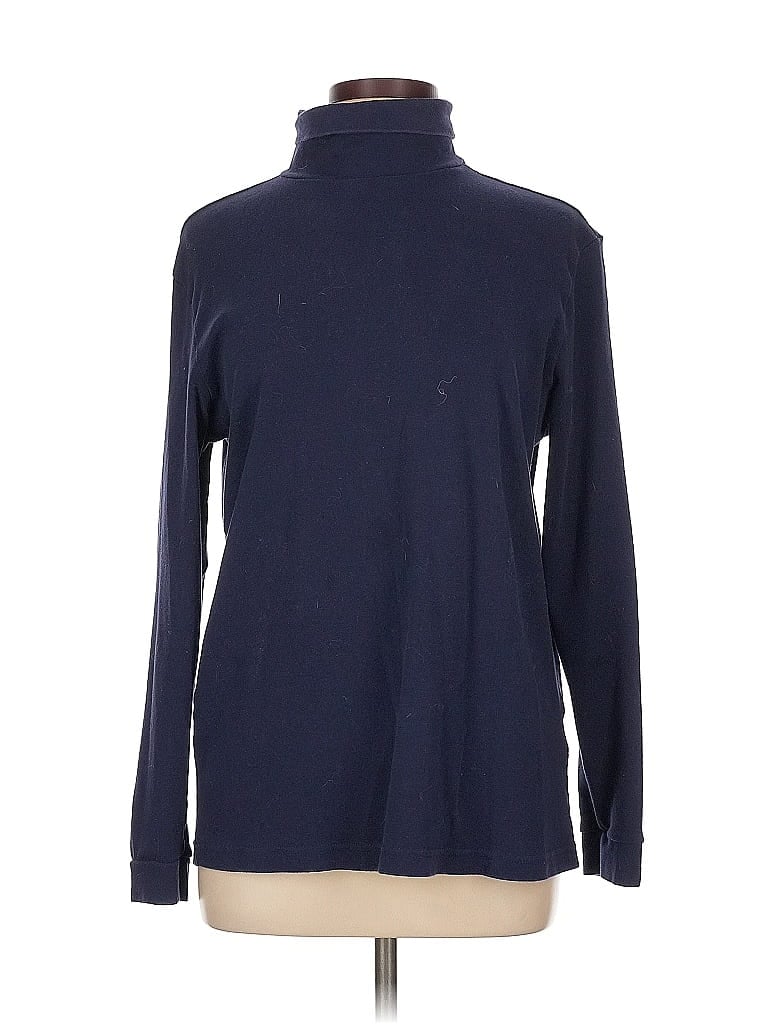 Pre-owned Club Room Long Sleeve Turtleneck In Blue