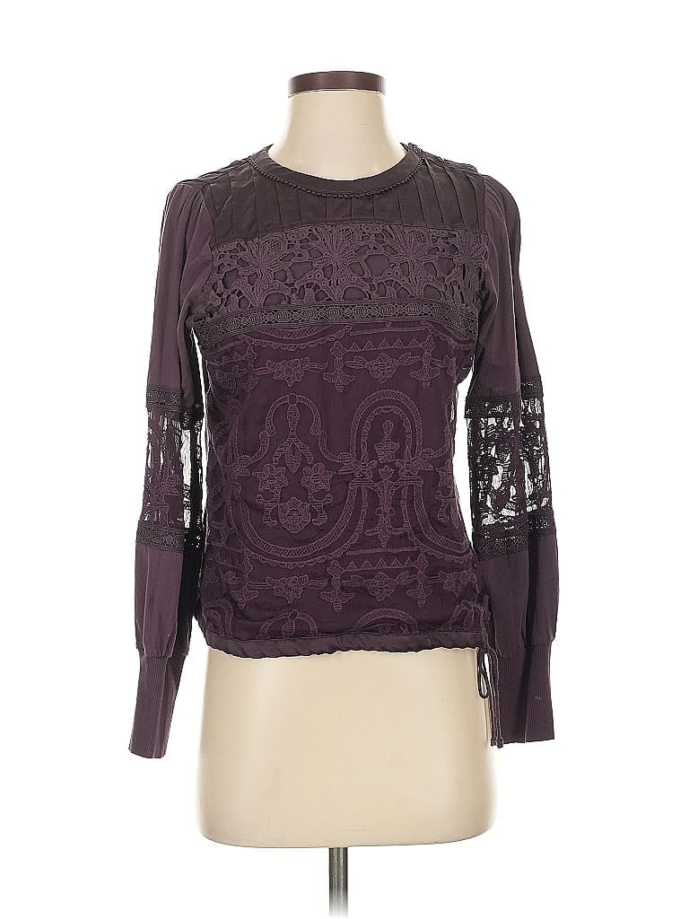 Tiny 100% Cotton Burgundy Long Sleeve Top Size S - photo 1