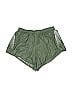 Oiselle 100% Nylon Metallic Green Athletic Shorts Size 2 - photo 1