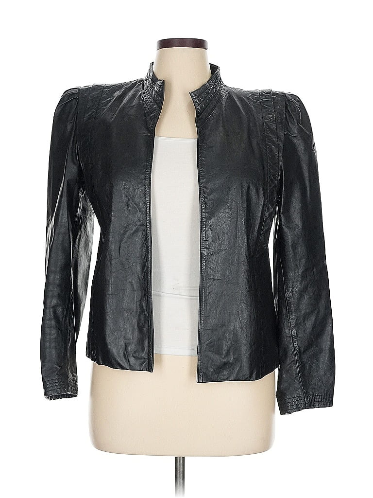 Pre-owned Le Soleil Leather Jacket In Black
