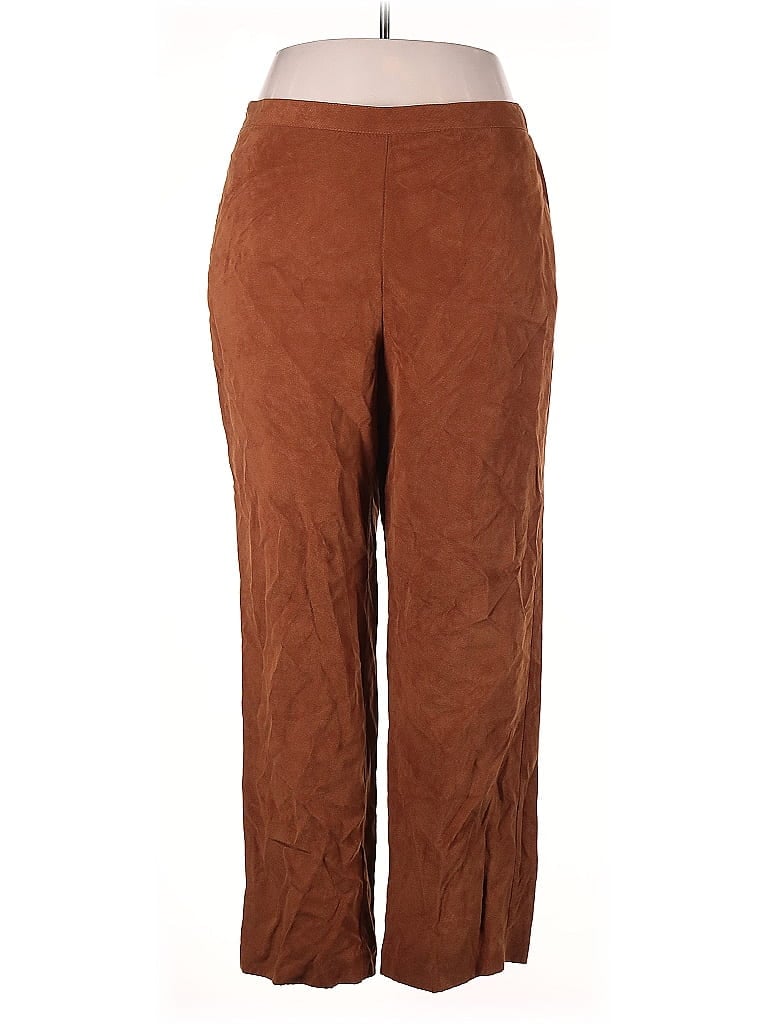 Alfred Dunner 100% Polyester Brown Casual Pants Size 18 - photo 1