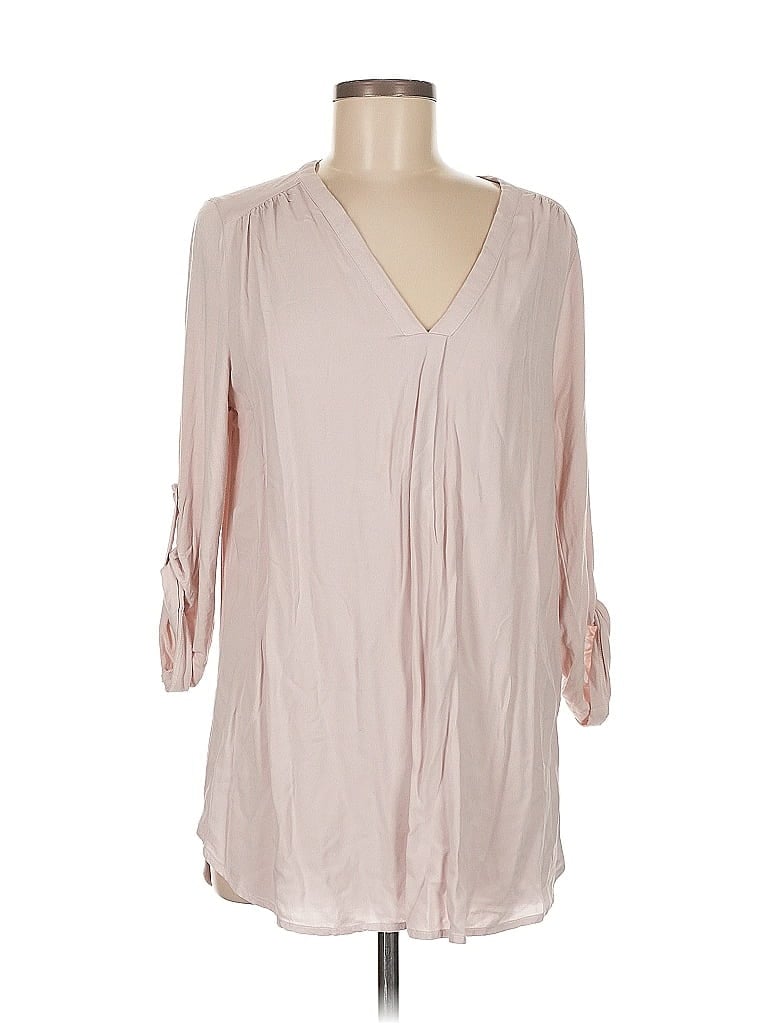 Pre-owned Pleione 3/4 Sleeve Blouse In Pink