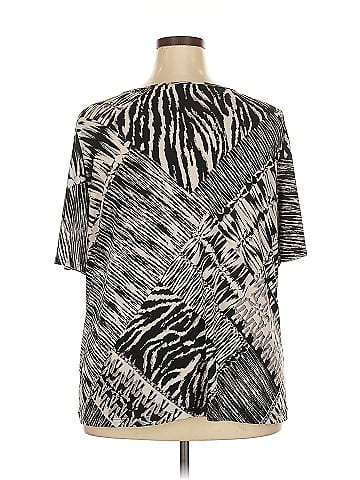 Susan Graver Short Sleeve Blouse (view 2)