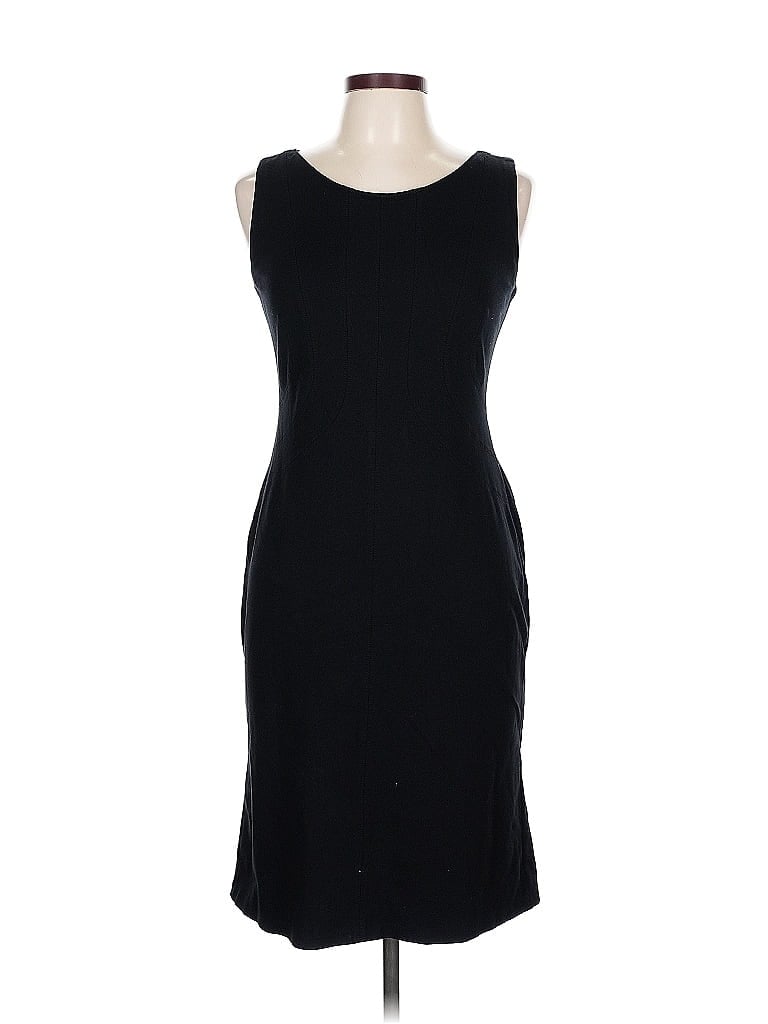 Armani Collezioni Solid Black Cocktail Dress Size 10 - photo 1