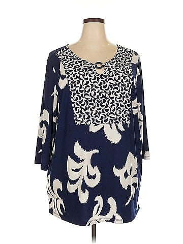 Susan Graver 3/4 Sleeve Blouse (view 1)