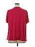 Susan Graver Burgundy Short Sleeve Blouse Size 1X - photo 2