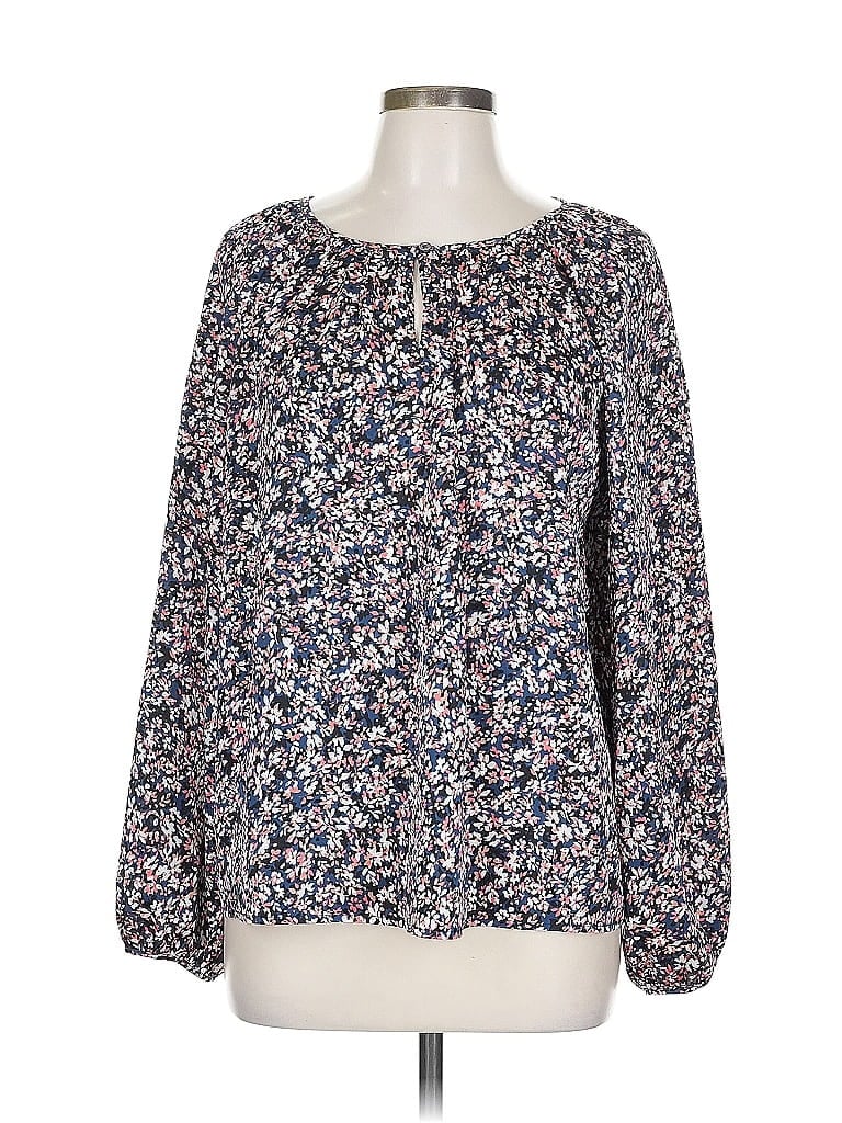 Pre-owned Vince Camuto Long Sleeve Blouse In Blue