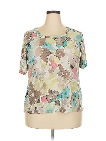 JM Collection Short Sleeve Blouse (view 1)