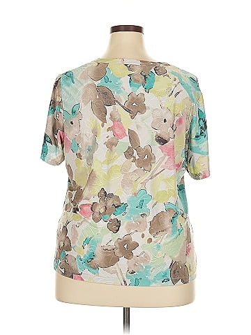 JM Collection Short Sleeve Blouse (view 2)