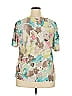 JM Collection Tan Short Sleeve Blouse Size 2X - photo 2
