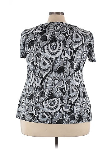 INC International Concepts Short Sleeve Blouse (view 2)