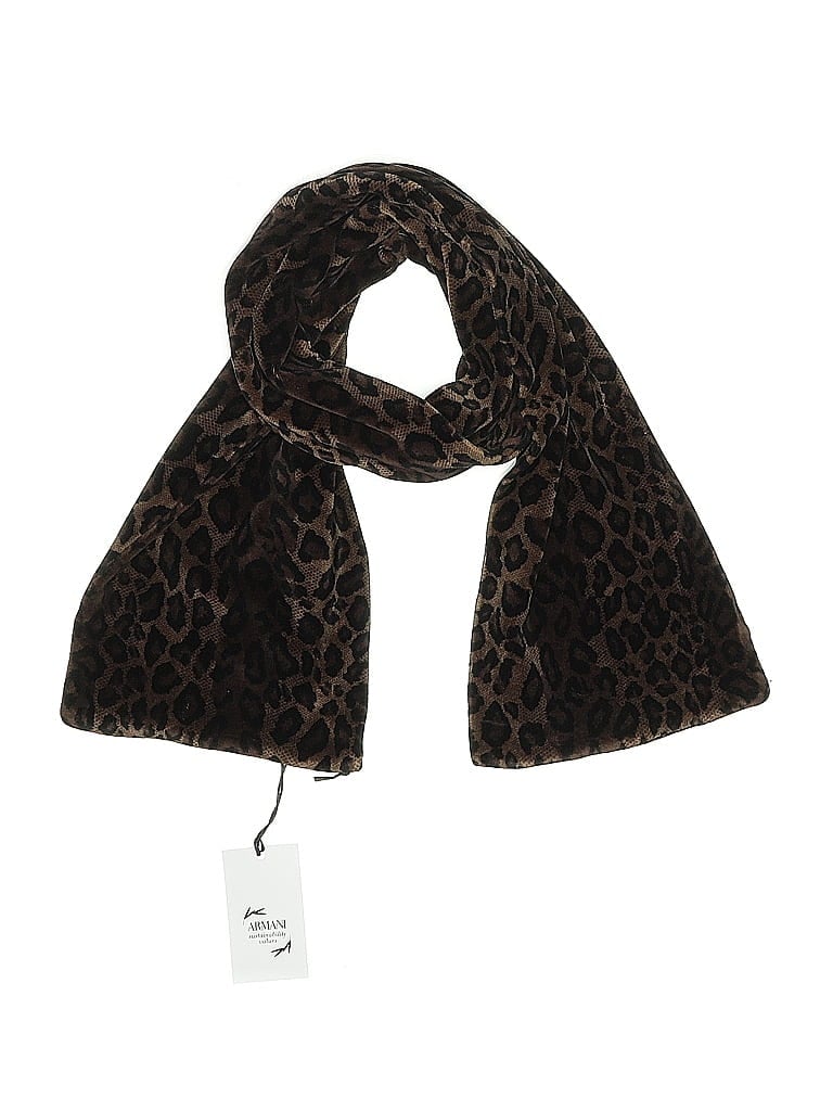Armani Exchange Animal Print Brown Scarf One size - photo 1