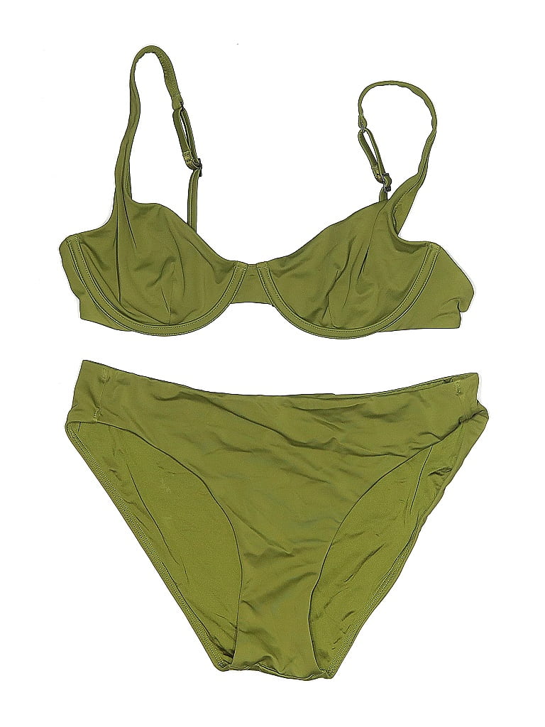 CUUP Solid Green Two Piece Swimsuit Size S 58 off ThredUp