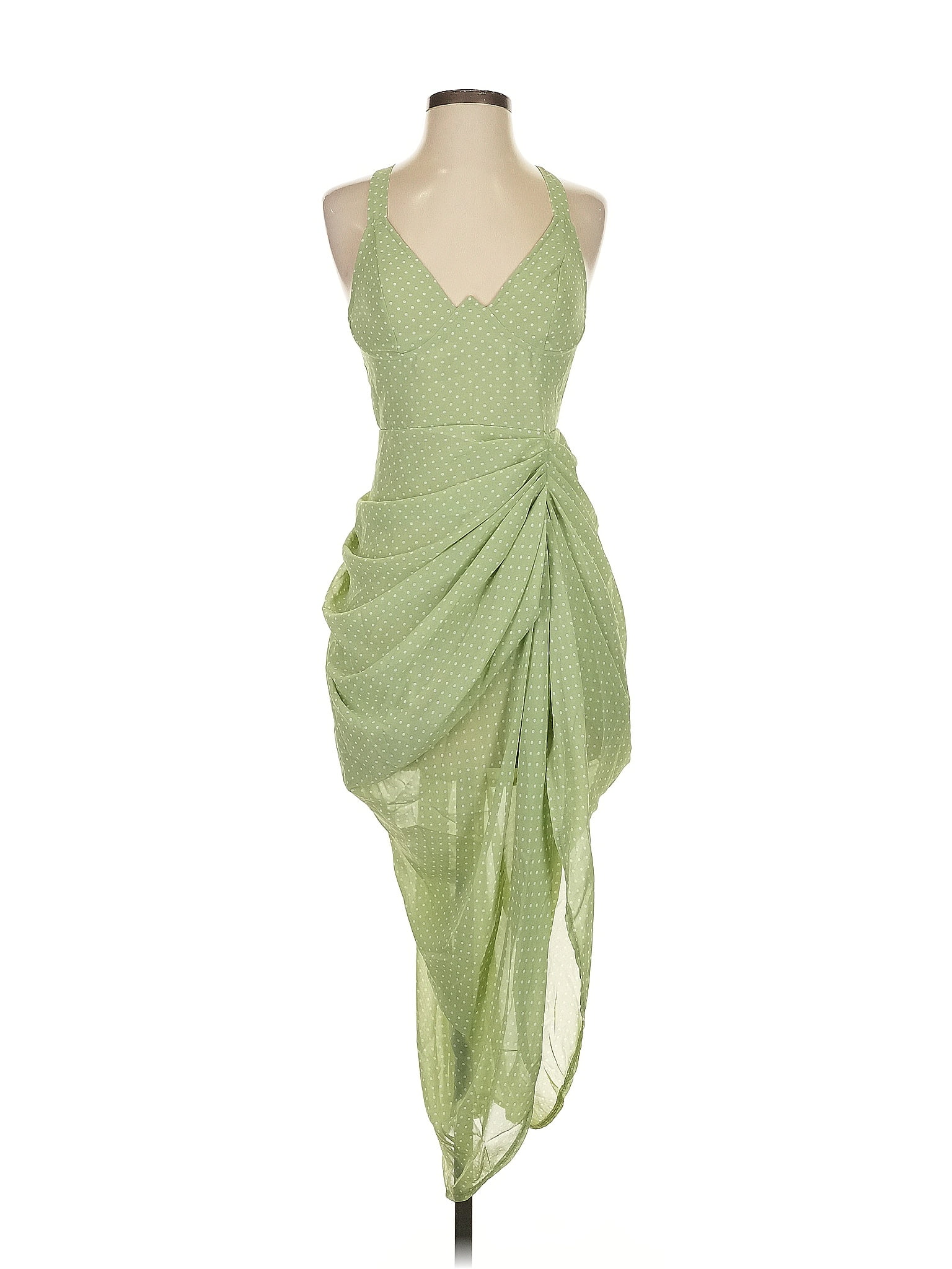 PrettyLittleThing Green Cocktail Dress Size 4