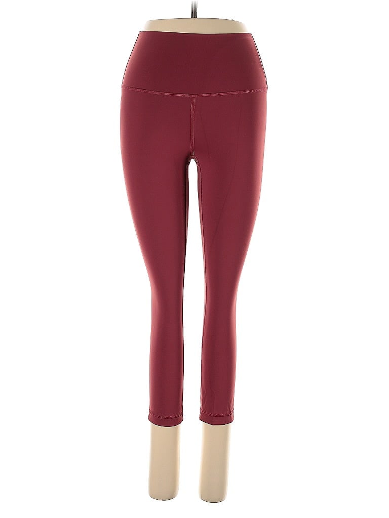 Pre-owned Lululemon Athletica Active Pants In Burgundy