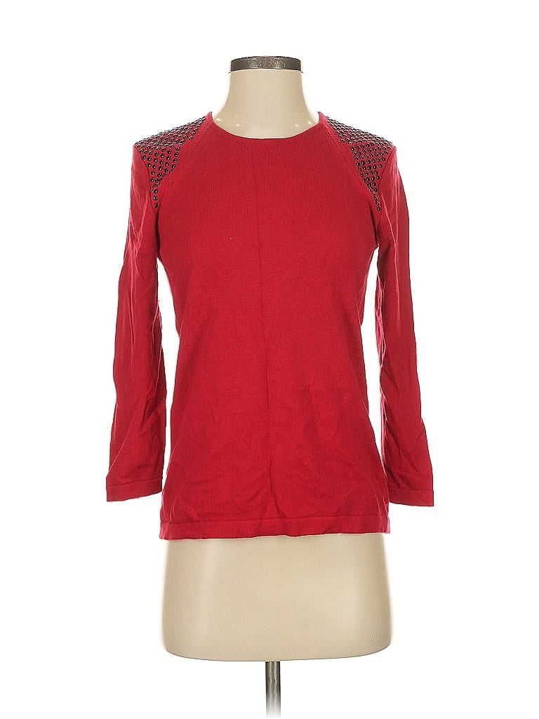 Pre-owned Vince Camuto 3/4 Sleeve T-shirt In Red