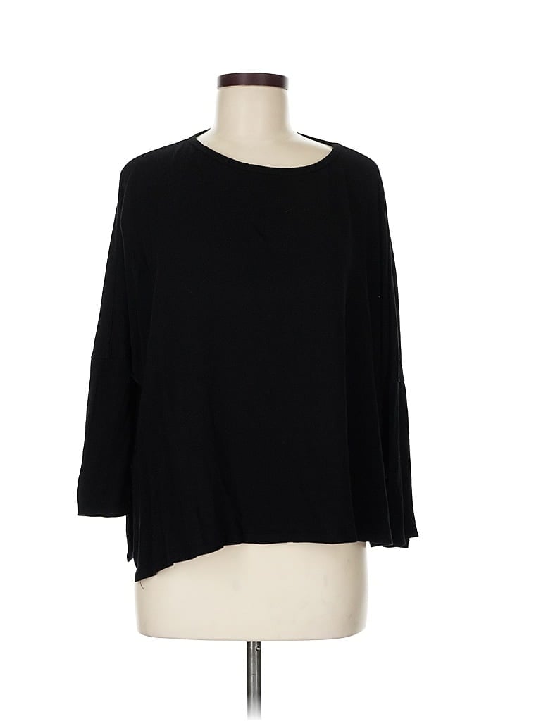 Zara W&B Collection Black 3/4 Sleeve T-Shirt Size M - photo 1