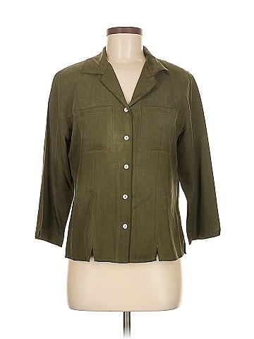 Anne Carson 3/4 Sleeve Silk Top (view 1)