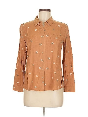 Hippie Rose 3/4 Sleeve Button-Down Shirt (view 1)