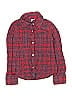 Crewcuts 100% Cotton Plaid Red Long Sleeve Button-Down Shirt Size 6 - 7 - photo 1