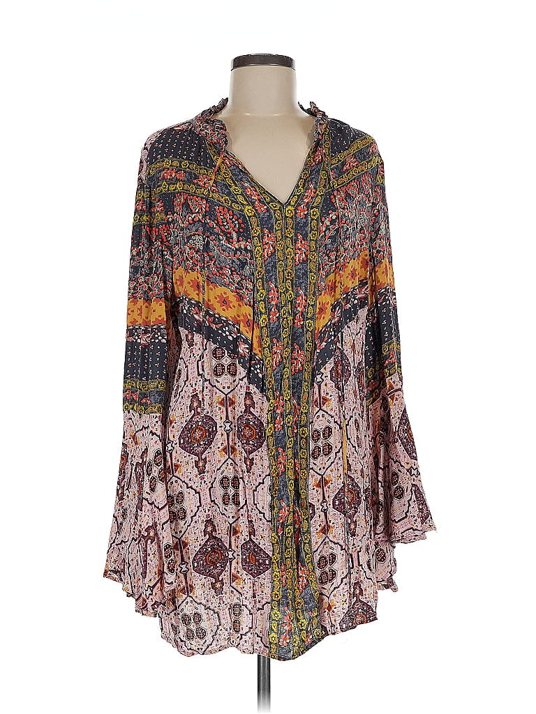 Umgee Paisley Purple 3/4 Sleeve Blouse Size M - photo 1