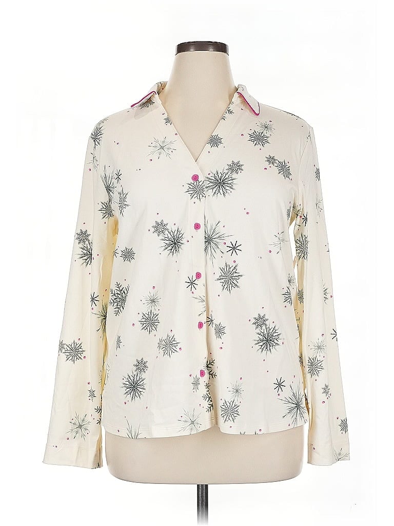 Soma Stars Ivory Long Sleeve Blouse Size XL - photo 1