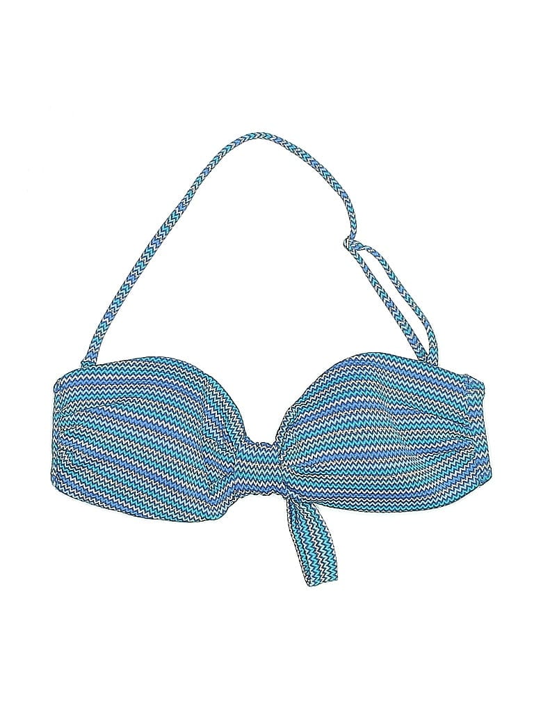 Click to view more detailed imagery on our partner's website Pre-owned Amir Slama Swimsuit Top Blue Swimwear