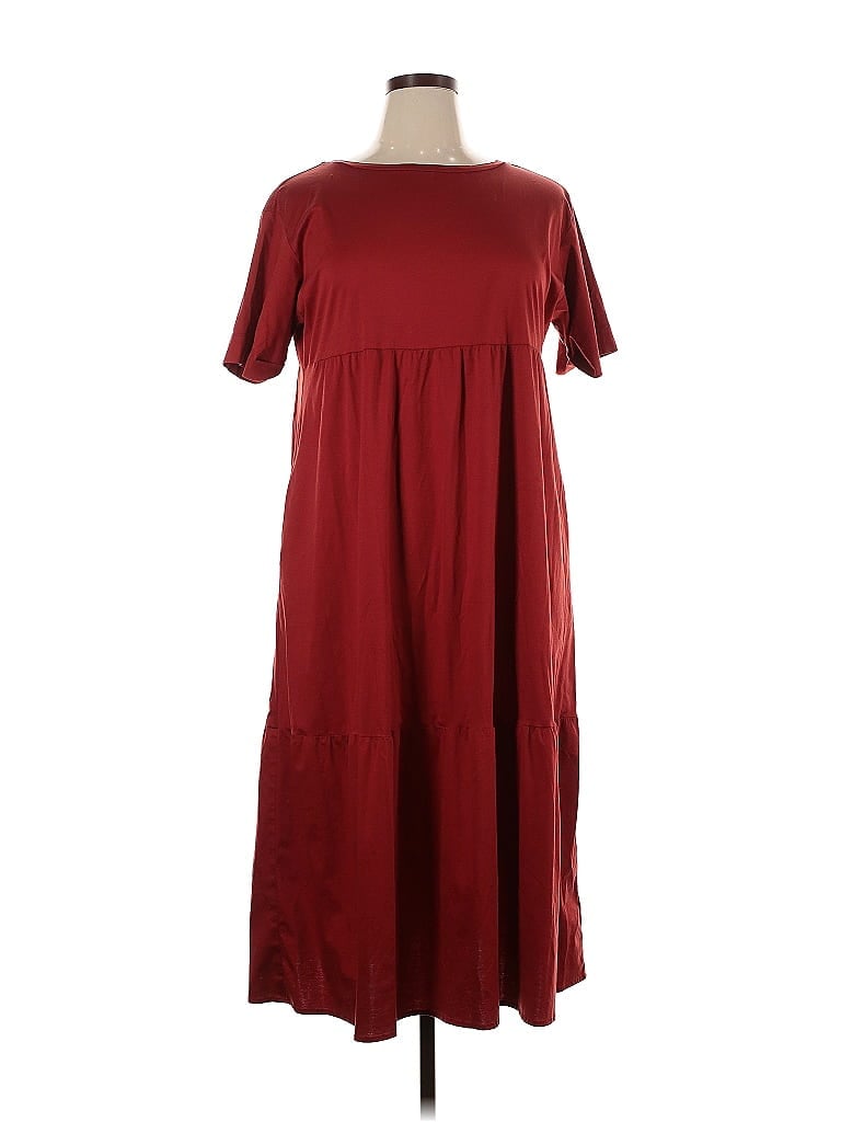 Pre-owned Marina Sport Casual Dress In Red