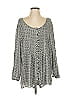 Avenue 100% Rayon Gray Long Sleeve Blouse Size 22 - photo 1