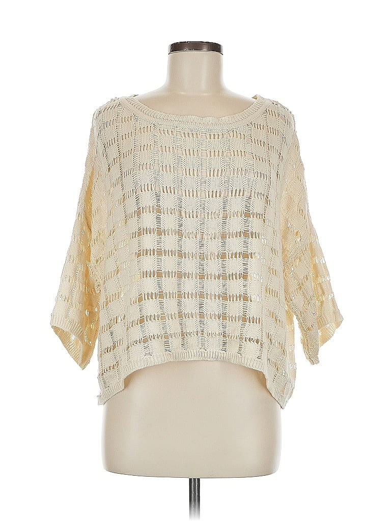 Hem & Thread 100% Acrylic Ivory Cardigan Size Med - Sm Plus - photo 1