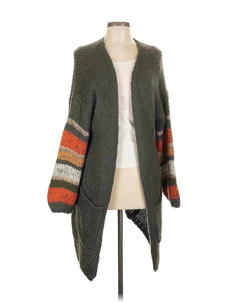 Pre-owned Davi & Dani Cardigan Sweater In Green