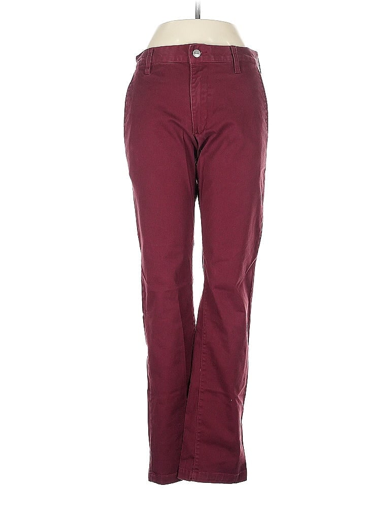 Pre-owned Rvca Casual Pants In Burgundy